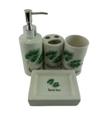 Набор для ванной керамический «Пальмовые листья» купить в интернет магазине подарков ПраздникШоп