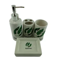 Набор для ванной керамический «Банановые листья» купить в интернет магазине подарков ПраздникШоп