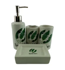 Набор для ванной керамический «Банановые листья» купить в интернет магазине подарков ПраздникШоп