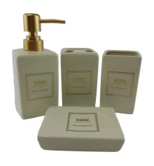 Набор для ванной керамический «Home белый» купить в интернет магазине подарков ПраздникШоп