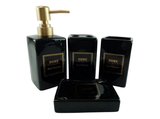 Набор для ванной керамический «Home черный» купить в интернет магазине подарков ПраздникШоп