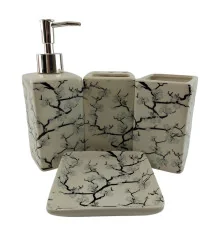 Набор для ванной керамический «Белая Сакура» купить в интернет магазине подарков ПраздникШоп