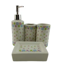 Набор для ванной керамический «Радужные шары» купить в интернет магазине подарков ПраздникШоп