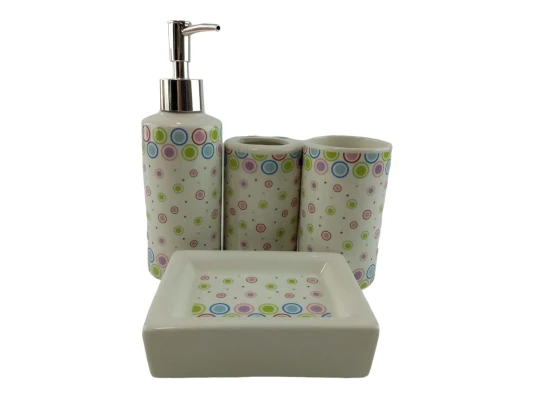 Набор для ванной керамический «Радужные шары» купить в интернет магазине подарков ПраздникШоп