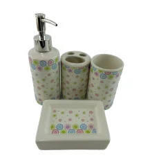 Набор для ванной керамический «Радужные шары» купить в интернет магазине подарков ПраздникШоп