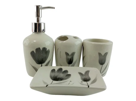 Набор для ванной керамический «Тюльпаны» купить в интернет магазине подарков ПраздникШоп