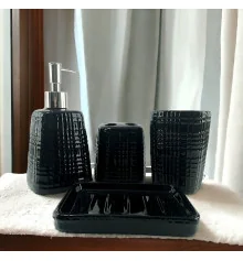 Набор для ванной комнаты черный купить в интернет магазине подарков ПраздникШоп