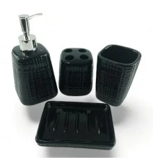 Набор для ванной комнаты черный купить в интернет магазине подарков ПраздникШоп