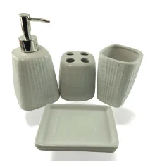 Набор для ванной комнаты белый купить в интернет магазине подарков ПраздникШоп