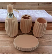 Набор для ванной комнаты «Светло-персиковый» купить в интернет магазине подарков ПраздникШоп