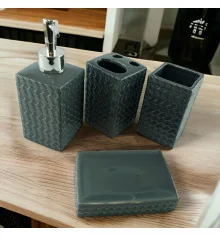 Набор для ванной комнаты «Серый» купить в интернет магазине подарков ПраздникШоп