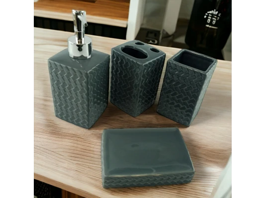 Набор для ванной комнаты «Серый» купить в интернет магазине подарков ПраздникШоп