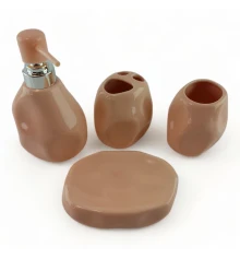 Набор для ванной комнаты «Светло- персиковый» купить в интернет магазине подарков ПраздникШоп