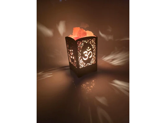 Соляная лампа из гималайской соли «Сияющий ОМ» (21×10.8×10.8 cм) купить в интернет магазине подарков ПраздникШоп