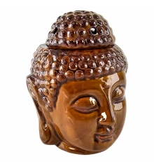 Аромалампа керамическая «Будда» коричневая (14×10.5×11 см) купить в интернет магазине подарков ПраздникШоп