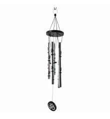 Музыка ветра «Om» серебристый (5 трубок) купить в интернет магазине подарков ПраздникШоп