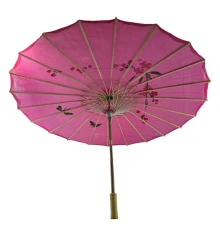 Зонтик из бамбука и шелка малиновый (55×82 см) купить в интернет магазине подарков ПраздникШоп