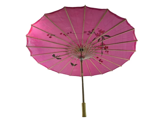 Зонтик из бамбука и шелка малиновый (55×82 см) купить в интернет магазине подарков ПраздникШоп