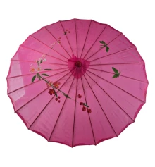 Зонтик из бамбука и шелка малиновый (55×82 см) купить в интернет магазине подарков ПраздникШоп