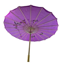 Зонтик из бамбука и шелка фиолетовый (55×82 см) купить в интернет магазине подарков ПраздникШоп
