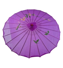 Зонтик из бамбука и шелка фиолетовый (55×82 см) купить в интернет магазине подарков ПраздникШоп