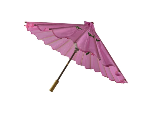 Зонтик из бамбука и шелка розовый (55×82 см) купить в интернет магазине подарков ПраздникШоп