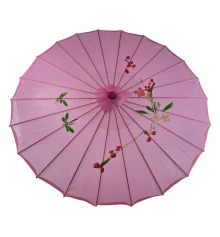 Зонтик из бамбука и шелка розовый (55×82 см) купить в интернет магазине подарков ПраздникШоп