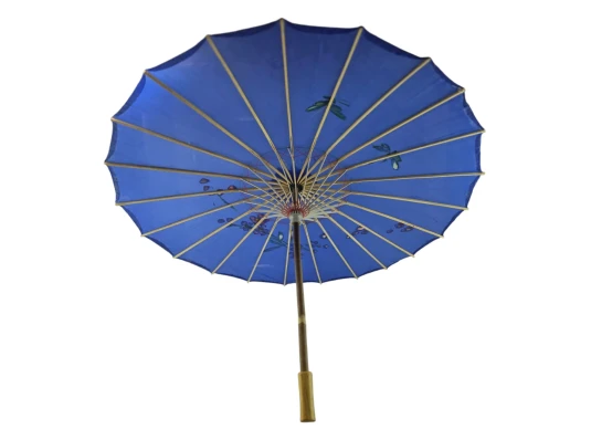Зонтик из бамбука и шелка синий (55×82 см) купить в интернет магазине подарков ПраздникШоп