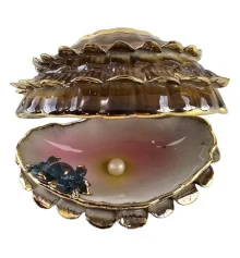 Жемчужина фарфоровая коричневая (8.5×6×6 см) купить в интернет магазине подарков ПраздникШоп
