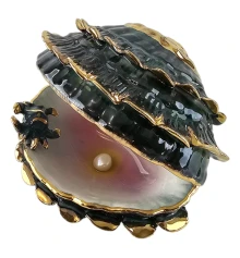 Жемчужина фарфоровая черная (8.5×6×6 см) купить в интернет магазине подарков ПраздникШоп