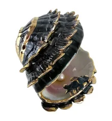 Жемчужина фарфоровая черная (8.5×6×6 см) купить в интернет магазине подарков ПраздникШоп