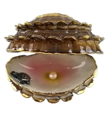 Жемчужина фарфоровая коричневая (8.5×6×6 см) купить в интернет магазине подарков ПраздникШоп