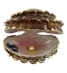 Жемчужина фарфоровая коричневая (8.5×6×6 см) купить в интернет магазине подарков ПраздникШоп