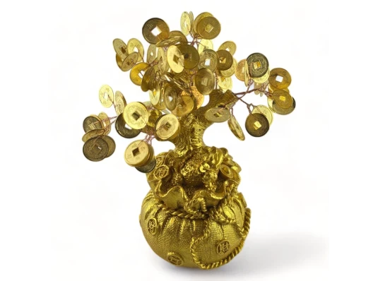 Денежное дерево в мешочке (20×11×11 см) купить в интернет магазине подарков ПраздникШоп