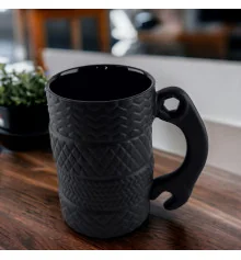 Чашка керамическая «Шины с гаечным ключом» (12.5×12×8 см) купить в интернет магазине подарков ПраздникШоп