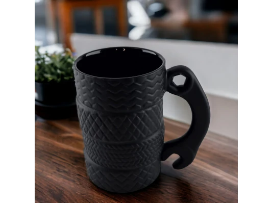 Чашка керамическая «Шины с гаечным ключом» (12.5×12×8 см) купить в интернет магазине подарков ПраздникШоп