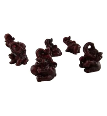 Слоны каменная крошка (н-р/6 шт.) (17.5×13.3×3.5 см) купить в интернет магазине подарков ПраздникШоп