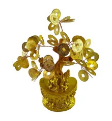 Денежное дерево в чаше богатства (19×16.5×10.5 см) купить в интернет магазине подарков ПраздникШоп