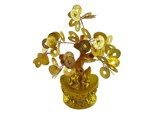 Денежное дерево в чаше богатства (19×16.5×10.5 см) купить в интернет магазине подарков ПраздникШоп