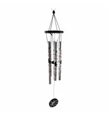 Музыка ветра «Инь-Янь» серебристая (5 трубок) (60×10×7 см) купить в интернет магазине подарков ПраздникШоп