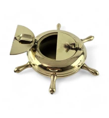 Пепельница «Штурвал» бронза (13×12×4 см) купить в интернет магазине подарков ПраздникШоп