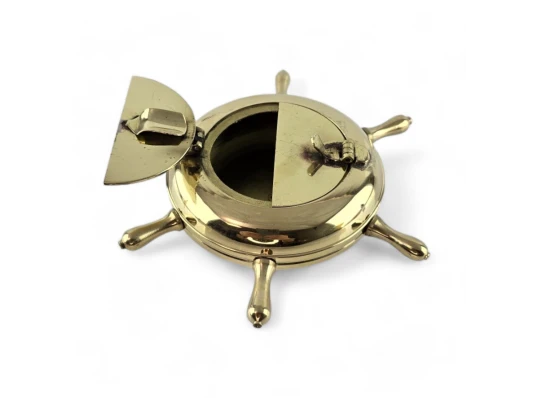 Пепельница «Штурвал» бронза (13×12×4 см) купить в интернет магазине подарков ПраздникШоп