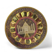 Тарелка бронзовая настенная «Тадж Махал» (d-18 купить в интернет магазине подарков ПраздникШоп