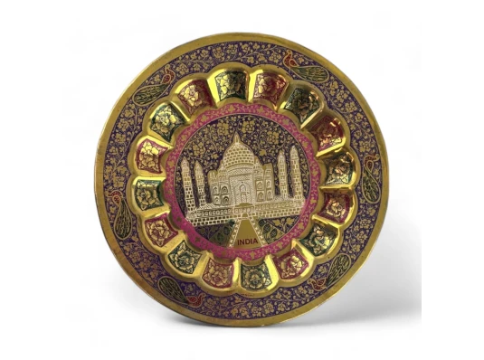 Тарелка бронзовая настенная «Тадж Махал» (d-18 купить в интернет магазине подарков ПраздникШоп
