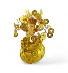 Денежное дерево в мешке богатства (20×18×10 см) купить в интернет магазине подарков ПраздникШоп