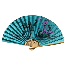 Веер настенный «Лошади на бирюзовом фоне» ткань (90×5.8×157 см) купить в интернет магазине подарков ПраздникШоп