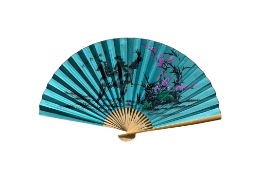 Веер настенный «Лошади на бирюзовом фоне» ткань (90×5.8×157 см) купить в интернет магазине подарков ПраздникШоп