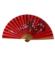 Веер настенный «Фазаны на красном фоне» ткань (90×5.8×157 см) купить в интернет магазине подарков ПраздникШоп