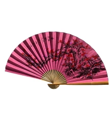 Веер настенный «Сакура на розовом фоне» ткань (90×5.8×157 см) купить в интернет магазине подарков ПраздникШоп