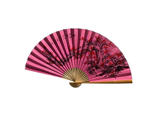 Веер настенный «Сакура на розовом фоне» ткань (90×5.8×157 см) купить в интернет магазине подарков ПраздникШоп